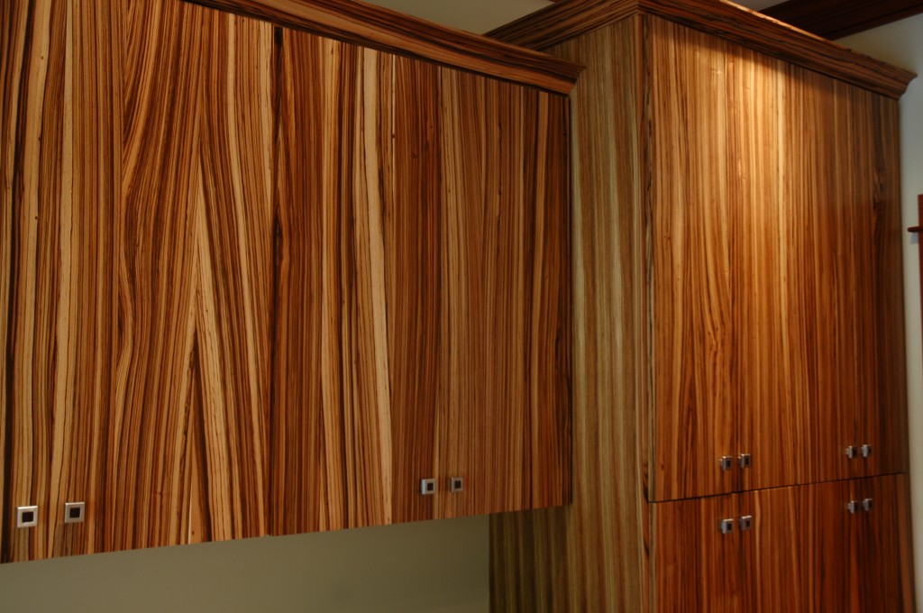 Picture of exotic wood cabinetry