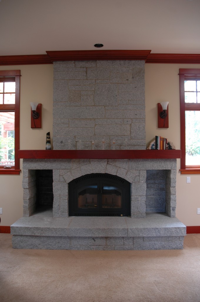 Picture of mantel and surrounding millworks