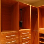 Picture of natural wood tone closet built-ins